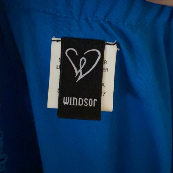 One Shoulder Electric Blue Long Prom Dress - Picture 5 of 6